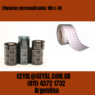 Etiquetas personalizadas 100 x 48