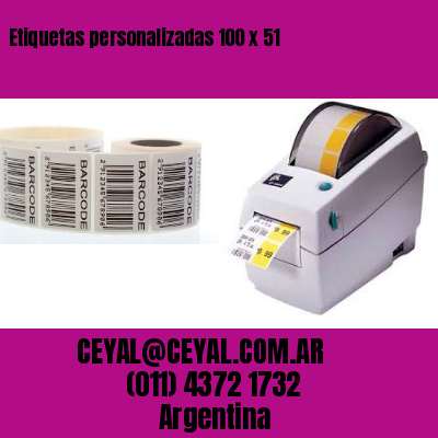 Etiquetas personalizadas 100 x 51