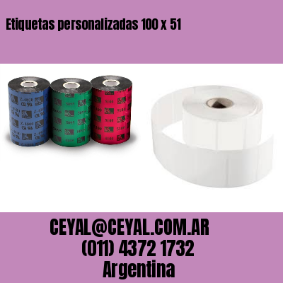 Etiquetas personalizadas 100 x 51