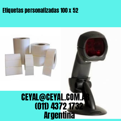 Etiquetas personalizadas 100 x 52