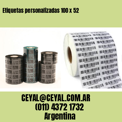 Etiquetas personalizadas 100 x 52
