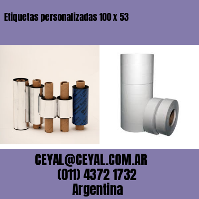 Etiquetas personalizadas 100 x 53