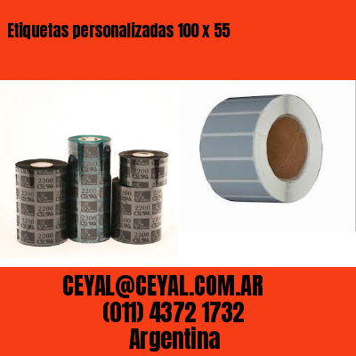 Etiquetas personalizadas 100 x 55