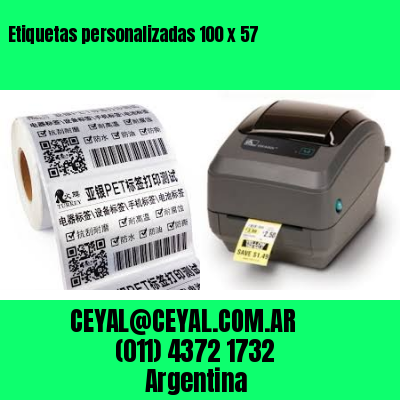 Etiquetas personalizadas 100 x 57
