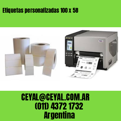 Etiquetas personalizadas 100 x 58