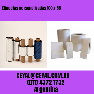 Etiquetas personalizadas 100 x 58