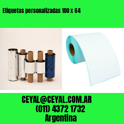 Etiquetas personalizadas 100 x 64