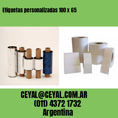 Etiquetas personalizadas 100 x 65