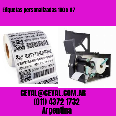 Etiquetas personalizadas 100 x 67