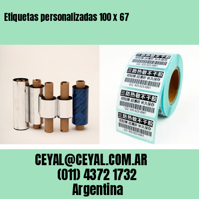 Etiquetas personalizadas 100 x 67