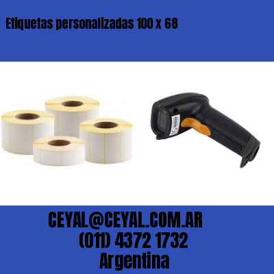 Etiquetas personalizadas 100 x 68