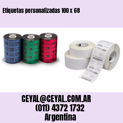Etiquetas personalizadas 100 x 68