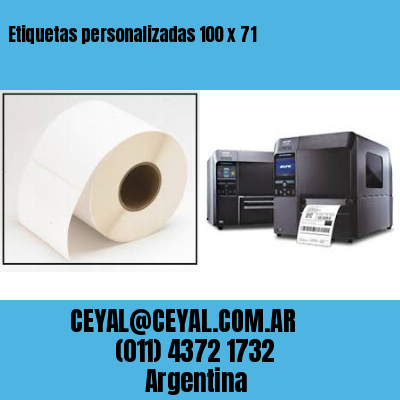 Etiquetas personalizadas 100 x 71