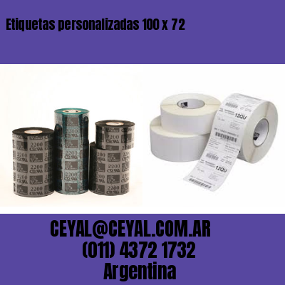 Etiquetas personalizadas 100 x 72
