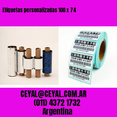 Etiquetas personalizadas 100 x 74