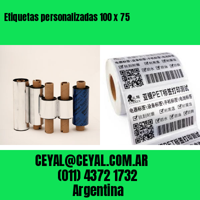 Etiquetas personalizadas 100 x 75