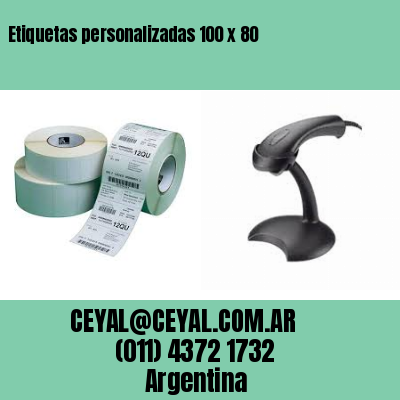 Etiquetas personalizadas 100 x 80