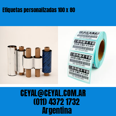 Etiquetas personalizadas 100 x 80