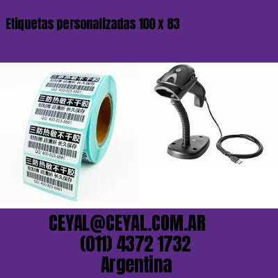 Etiquetas personalizadas 100 x 83
