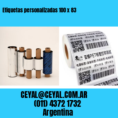 Etiquetas personalizadas 100 x 83