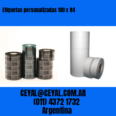 Etiquetas personalizadas 100 x 84