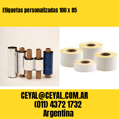 Etiquetas personalizadas 100 x 85