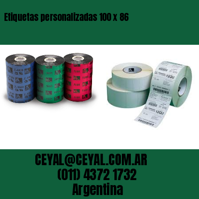 Etiquetas personalizadas 100 x 86