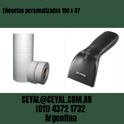 Etiquetas personalizadas 100 x 87