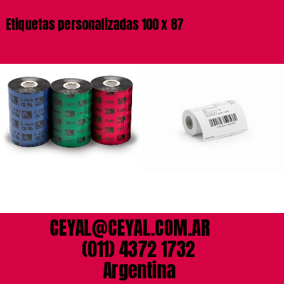 Etiquetas personalizadas 100 x 87