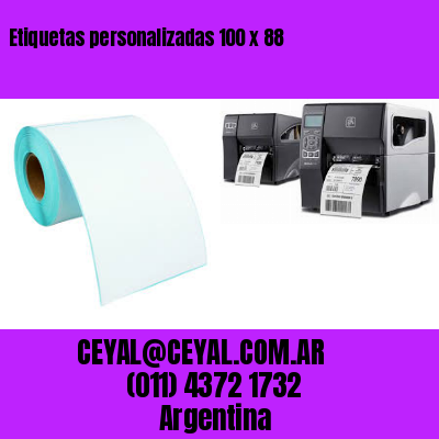 Etiquetas personalizadas 100 x 88