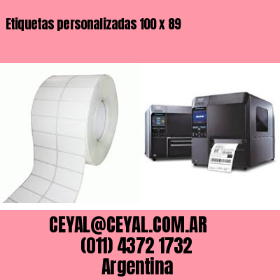Etiquetas personalizadas 100 x 89