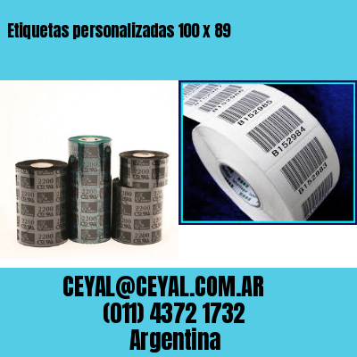 Etiquetas personalizadas 100 x 89