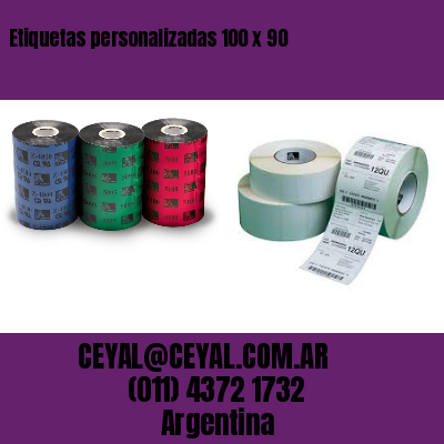 Etiquetas personalizadas 100 x 90