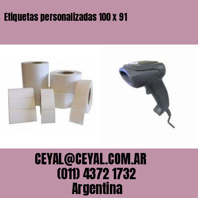 Etiquetas personalizadas 100 x 91