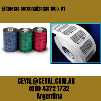Etiquetas personalizadas 100 x 91