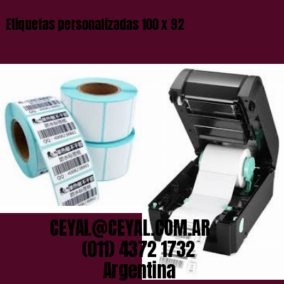 Etiquetas personalizadas 100 x 92