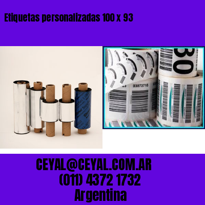 Etiquetas personalizadas 100 x 93