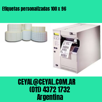 Etiquetas personalizadas 100 x 96