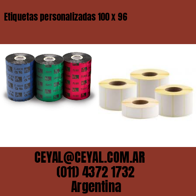 Etiquetas personalizadas 100 x 96