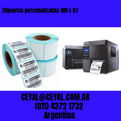 Etiquetas personalizadas 100 x 97