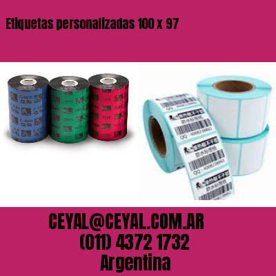 Etiquetas personalizadas 100 x 97