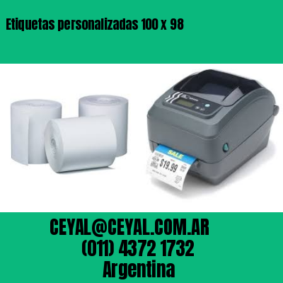 Etiquetas personalizadas 100 x 98