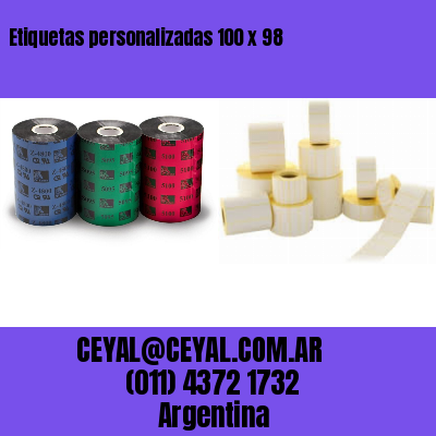 Etiquetas personalizadas 100 x 98