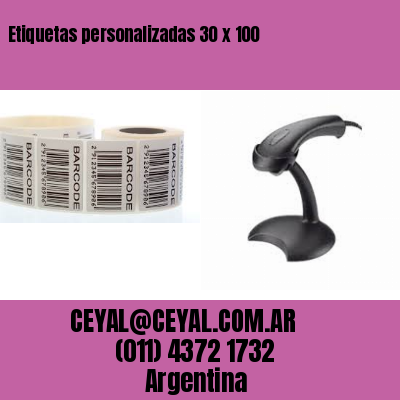 Etiquetas personalizadas 30 x 100