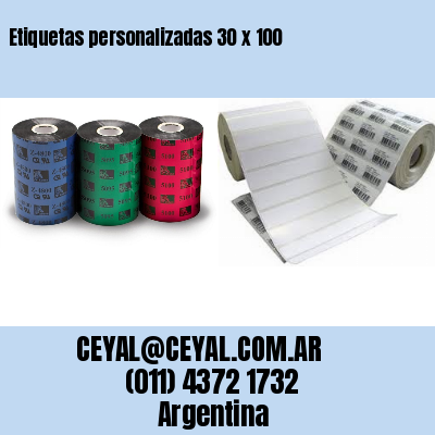 Etiquetas personalizadas 30 x 100