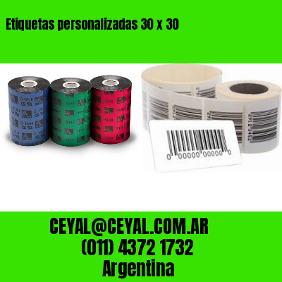 Etiquetas personalizadas 30 x 30