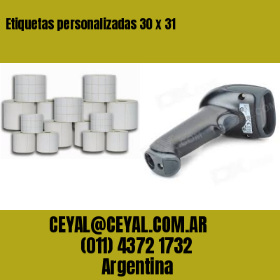 Etiquetas personalizadas 30 x 31