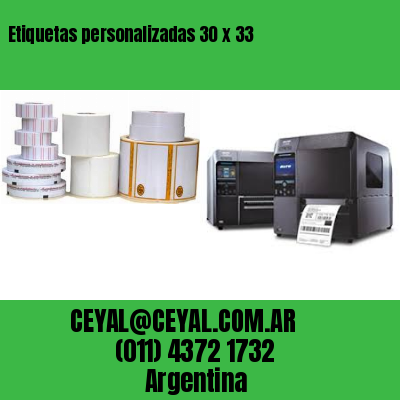 Etiquetas personalizadas 30 x 33