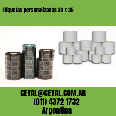 Etiquetas personalizadas 30 x 35