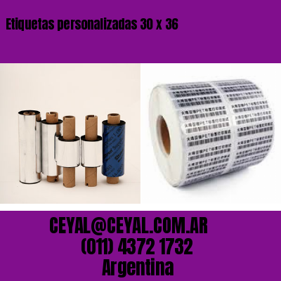 Etiquetas personalizadas 30 x 36